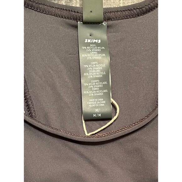 SKIMS Recycled Swim High Neck Racerback Top Gunmetal Gray. Size M. NWOT - Picture 7 of 11
